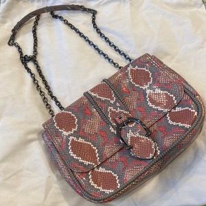 Longchamp python print bag